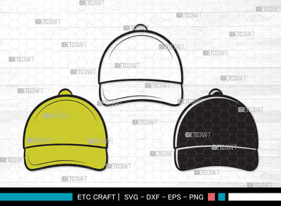 Baseball Hat Clipart SVG | Baseball Cap Svg | Cap Svg | Softball Cap Svg | Baseball Hat Clipart SVG ETC Craft 