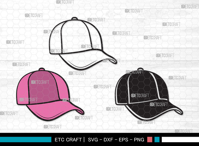 Baseball Hat Clipart SVG | Baseball Cap Svg | Cap Svg | Softball Cap Svg | Baseball Hat Clipart SVG ETC Craft 