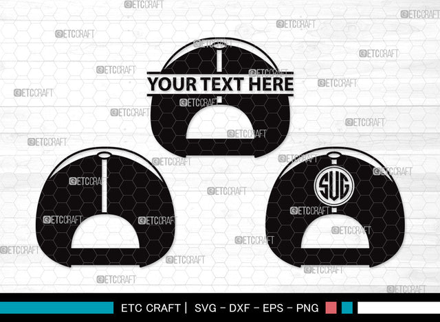 Baseball Hat Monogram SVG | Baseball Cap Svg | Cap Svg | Softball Cap Svg | Baseball Hat Monogram SVG ETC Craft 