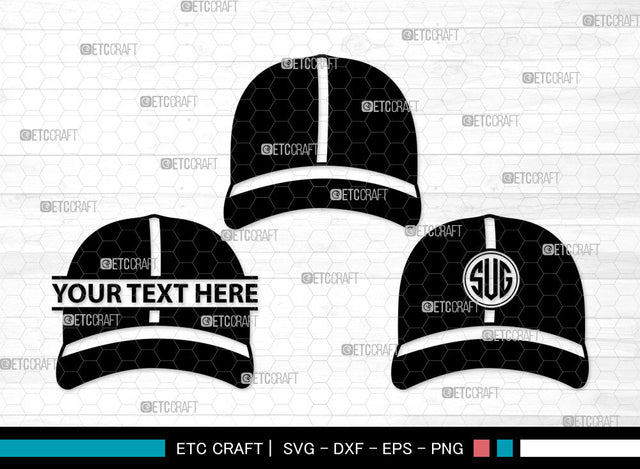 Baseball Hat Monogram SVG | Baseball Cap Svg | Cap Svg | Softball Cap Svg | Baseball Hat Monogram SVG ETC Craft 