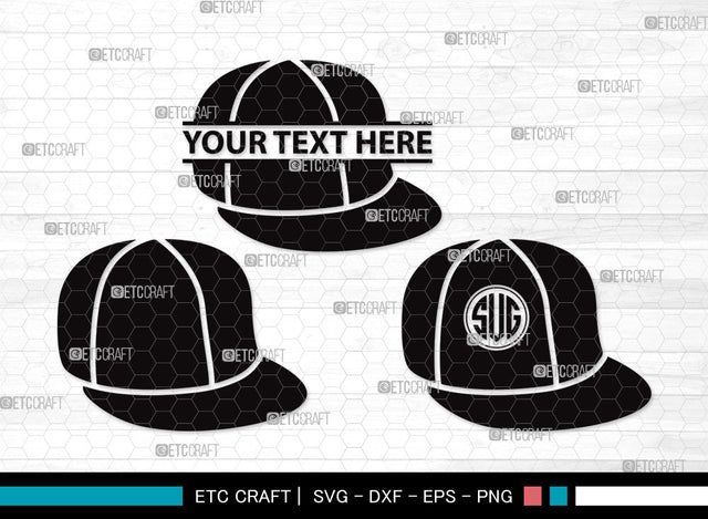 Baseball Hat Monogram SVG | Baseball Cap Svg | Cap Svg | Softball Cap Svg | Baseball Hat Monogram SVG ETC Craft 