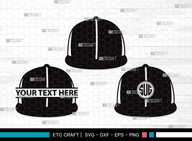 Baseball Hat Monogram SVG | Baseball Cap Svg | Cap Svg | Softball Cap Svg | Baseball Hat Monogram SVG ETC Craft 