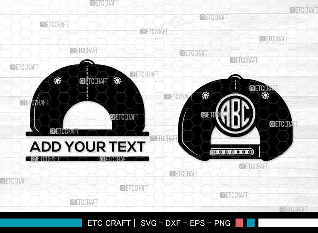 Baseball Hat Monogram SVG, Split Monogram SVG, Baseball Cap Svg, Baseball Cap Icon Svg, Softball Hat Svg, Cap Svg, Baseball Hat SVG ETC Craft 