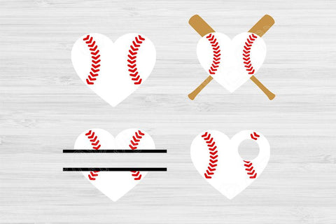 Baseball Heart Svg Bundle, Softball Heart Svg Files for Cricut, Baseball Love Svg Cut Files, Baseball Svg Designs, Love Baseball Heart Png SVG TiffsCraftyCreations 