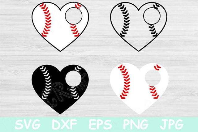 Baseball Heart Svg Monogram, Baseball Love Svg Cut Files, Softball Heart Svg Files for Cricut, Baseball Svg Designs, Love Baseball Heart Png SVG TiffsCraftyCreations 