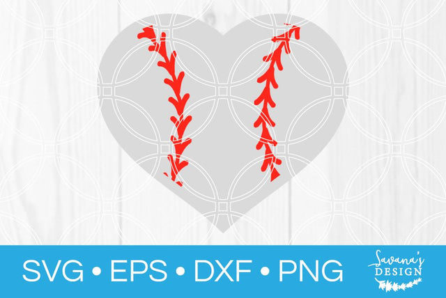 Baseball Heart SVG SavanasDesign 
