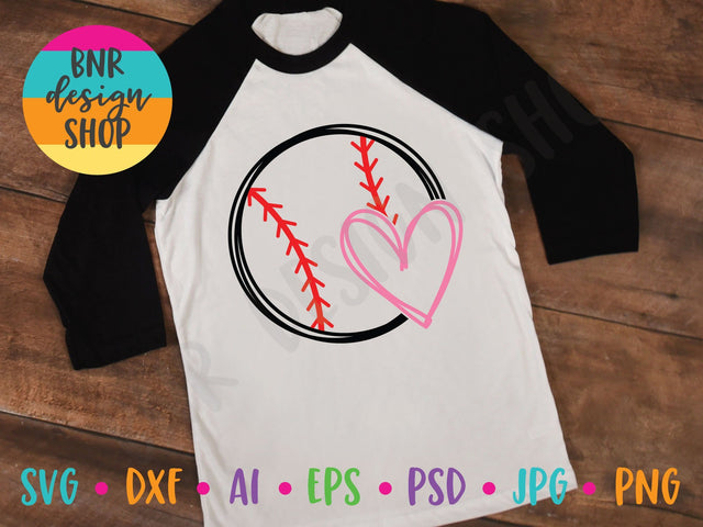 Baseball Heart SVG SVG BNRDesignShop 