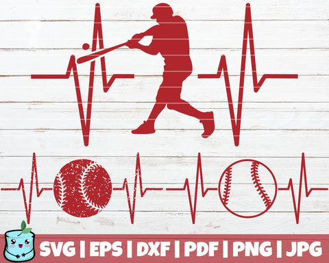 Baseball Heartbeats SVG MintyMarshmallows 