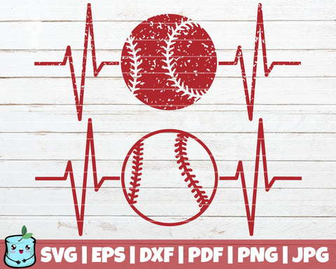 Baseball Heartbeats SVG MintyMarshmallows 