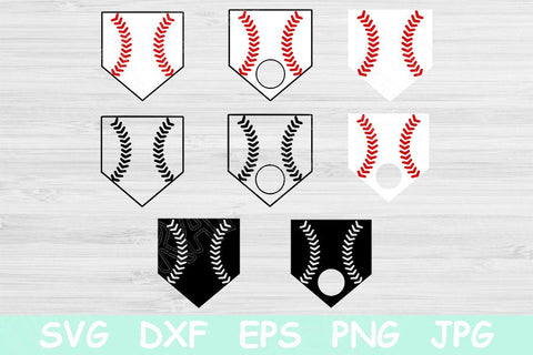 Baseball Home Plate Svg, Baseball Svg Files for Cricut, Softball Svg for Silhouette, Baseball Monogram Svg Designs, Homeplate Svg Dxf Png SVG TiffsCraftyCreations 