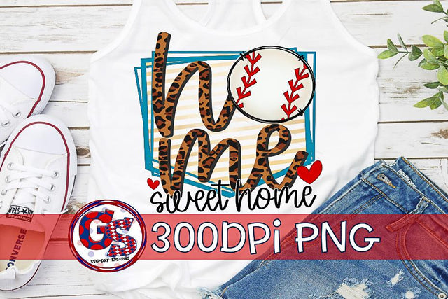 Baseball Home Sweet Home PNG for Sublimation Sublimation Greedy Stitches 