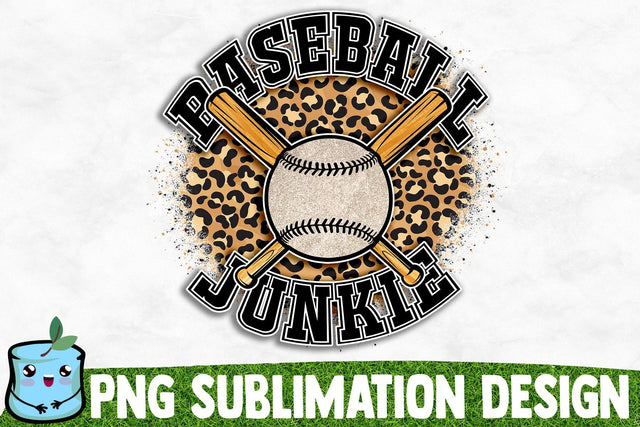 Baseball Junkie Sublimation Design Sublimation MintyMarshmallows 