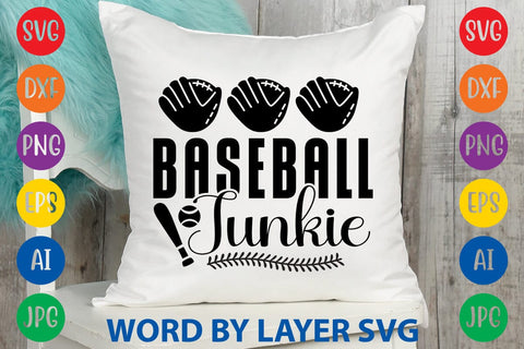 Baseball Junkie SVG Design SVG Rafiqul20606 