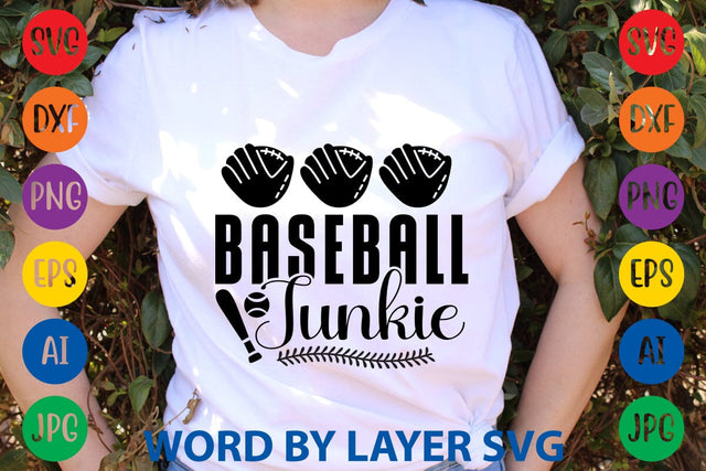 Baseball Junkie SVG Design SVG Rafiqul20606 