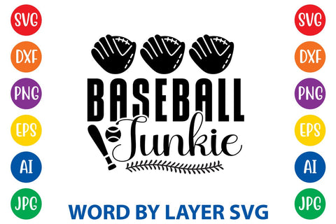 Baseball Junkie SVG Design SVG Rafiqul20606 