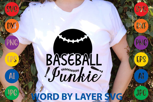 Baseball Junkie SVG Design SVG Rafiqul20606 