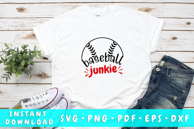 Baseball Junkie SVG SVG HappyDesignStudio 