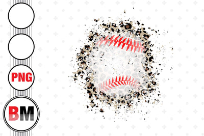 Baseball Lace Distressed Leopard PNG Files Sublimation BMDesign 