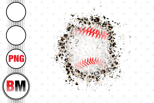 Baseball Lace Distressed Leopard PNG Files Sublimation BMDesign 