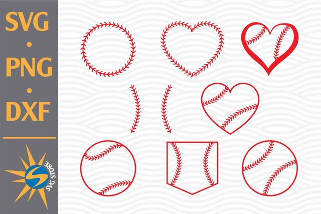 Baseball Lace SVG, PNG, DXF Digital Files Include SVG SVGStoreShop 