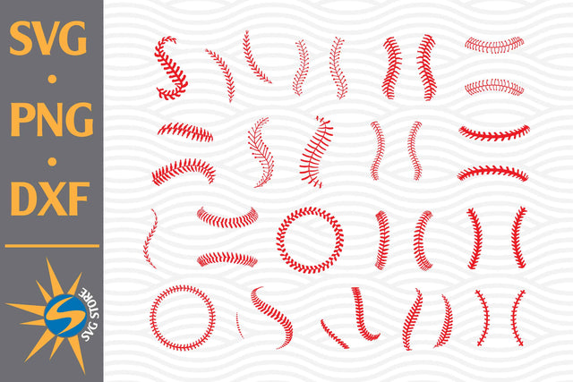 Baseball Lace SVG, PNG, DXF Digital Files Include SVG SVGStoreShop 