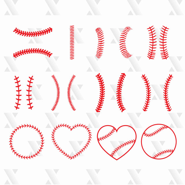 Baseball Lace SVG, PNG, DXF Files SVG BMDesign 