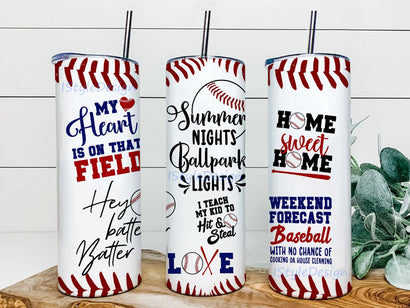 Baseball laces my heart is on that field Tumbler PNG, 20oz Skinny Tumbler, Sublimation Designs, Tumbler Wrap, Coffee Tumbler Template, Digital Download Sublimation iStyleDesign 