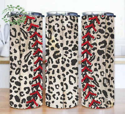 Baseball Leopard 20oz Skinny Tumbler Png, Baseball Mom Tumbler, Baseball Tumbler Design, Custom Worn Baseball Tumbler, Sports Tumbler Vintage Gift Sublimation AdriOP 