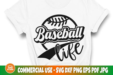 Baseball Life SVG Cut File, Mom Shirt, Sports PNG Sublimation SVG TonisArtStudio 