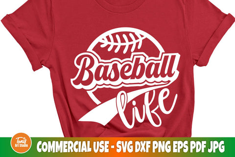 Baseball Life SVG Cut File, Mom Shirt, Sports PNG Sublimation SVG TonisArtStudio 