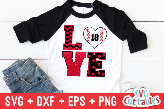 Baseball Love Softball Love SVG Svg Cuttables 