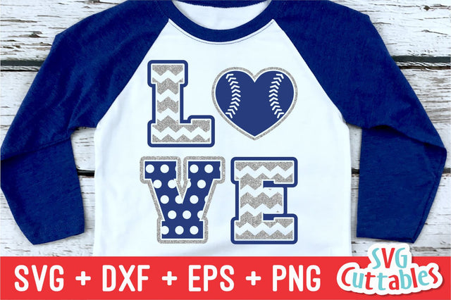 Baseball Love Softball Love SVG Svg Cuttables 