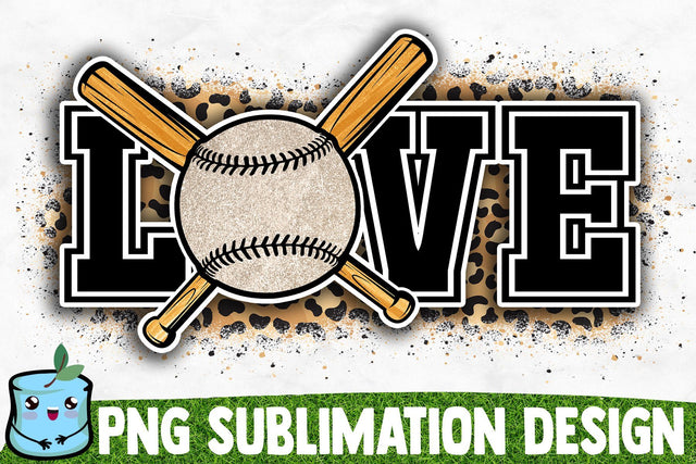 Baseball Love Sublimation Design Sublimation MintyMarshmallows 