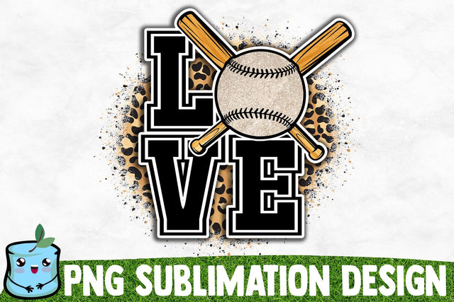 Baseball Love Sublimation Design Sublimation MintyMarshmallows 