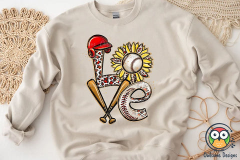 Baseball Love Sublimation PNG Designs Sublimation Owlsome.Designs 