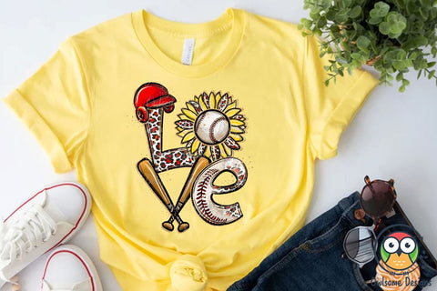Baseball Love Sublimation PNG Designs Sublimation Owlsome.Designs 