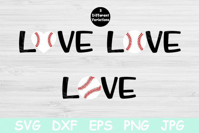 Baseball Love Svg Files for Cricut, Love Baseball Svg Designs, Baseball Heart Svg Cut Files, Distressed Baseball Svg Dxf Digital Download SVG TiffsCraftyCreations 