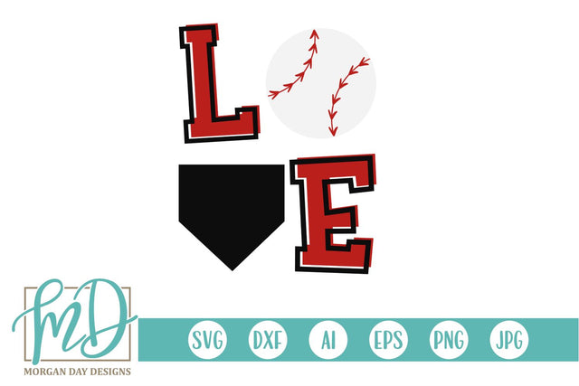 Baseball Love SVG Morgan Day Designs 