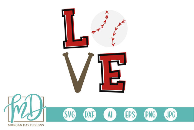 Baseball Love SVG Morgan Day Designs 