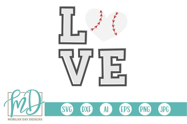 Baseball Love SVG Morgan Day Designs 