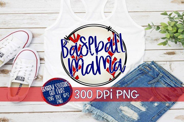 Baseball Mama PNG for Sublimation Sublimation Greedy Stitches 