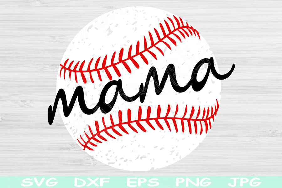Baseball Mom Baseball Heart SVG Digital File, Mothers Day SVG