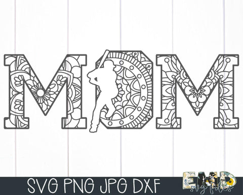 Baseball Mandala SVG File | Mom Mandala Svg SVG Elena Maria Designs 