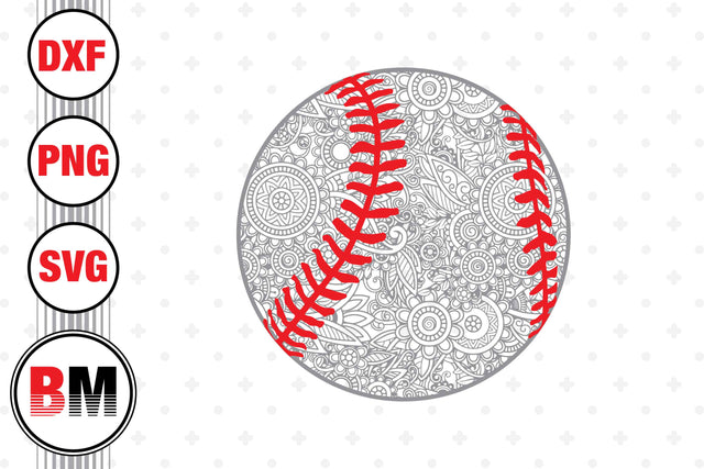 Baseball Mandala SVG, PNG, DXF Files SVG BMDesign 