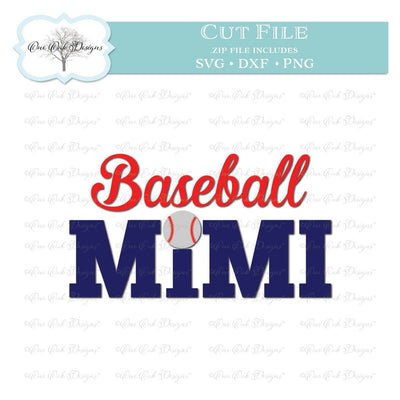 Baseball Mimi SVG One Oak Designs 