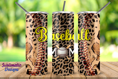 Baseball Mom 20 oz Skinny Tumbler Wrap Sublimation Design Sublimation Sublimatiz Designs 
