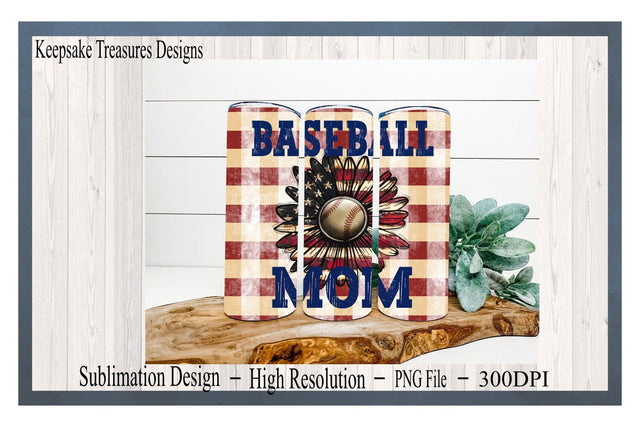Baseball Mom 20oz Tumbler, Car Coaster, Car Freshie, Vintage Sunflower, PNG File For Sublimation, Digital Download Sublimation Keepsake Treasures Designs LLC. 
