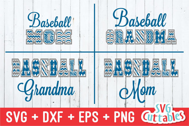 Baseball Mom Baseball Grandma Pattern SVG Svg Cuttables 