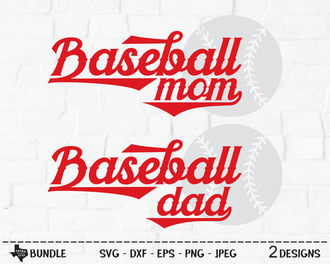 Baseball Mom & Dad Bundle | Sports SVG SVG Texas Southern Cuts 