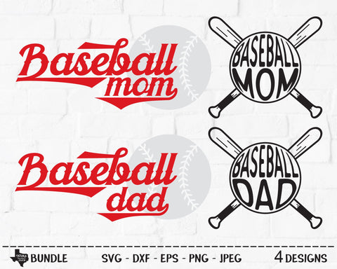 Baseball Mom & Dad Bundle | Sports SVG SVG Texas Southern Cuts 